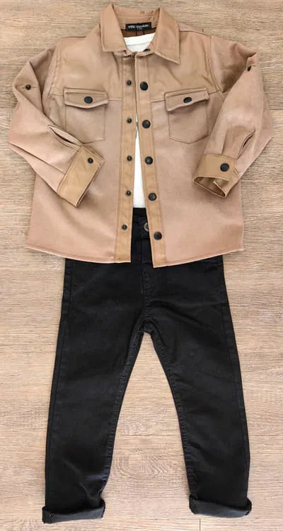 Ensemble garçon chic veste, jean et t-shirt coton dernière taille 4 ans ref 9192 ALL FOR KIDS