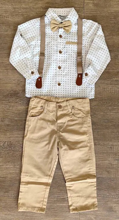 Costume 4 pièces garçon cérémonie taille de 2 à 5 ans 100% coton ref 1007 ALL FOR KIDS