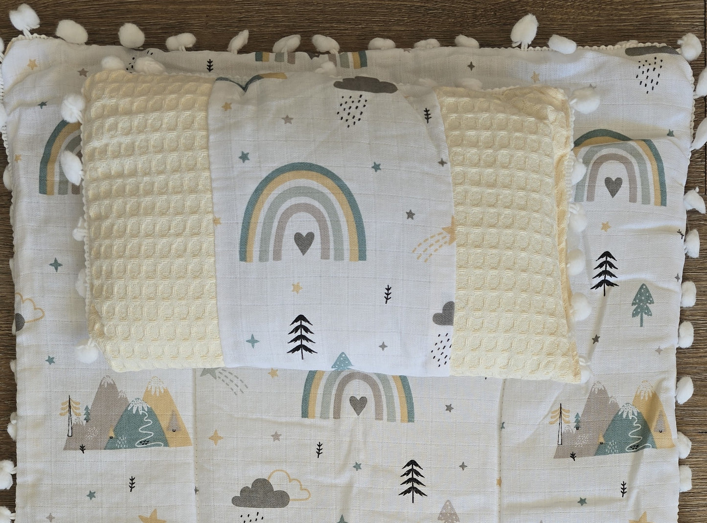 Matelas à langer nomade bébé en coton – Tapis de change portable avec coussin ref 37 ALL FOR KIDS