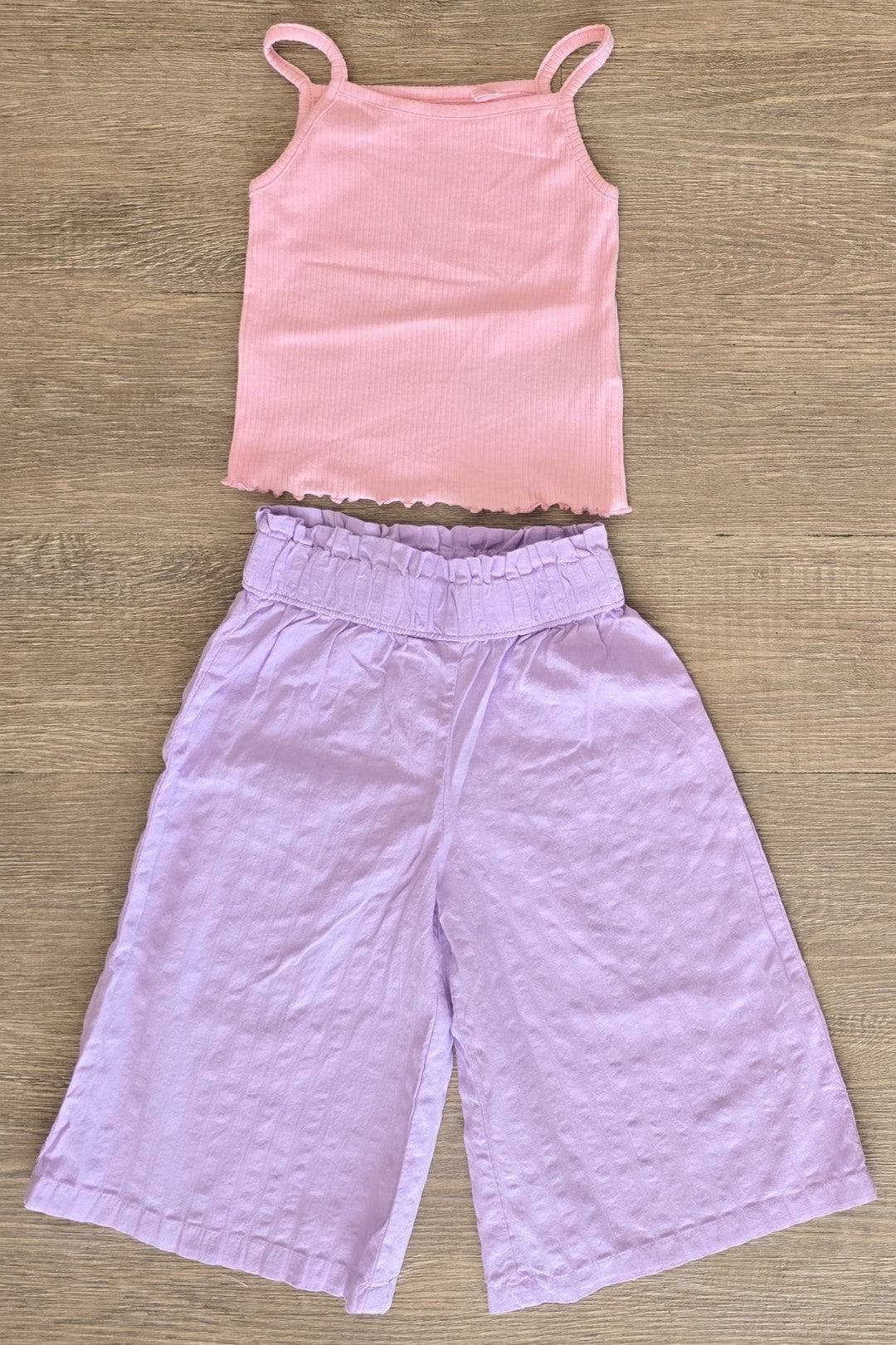 Ensemble fille coton rose et lila taille de 1 à 5 ans Débardeur & pantalon ref 131 ALL FOR KIDS