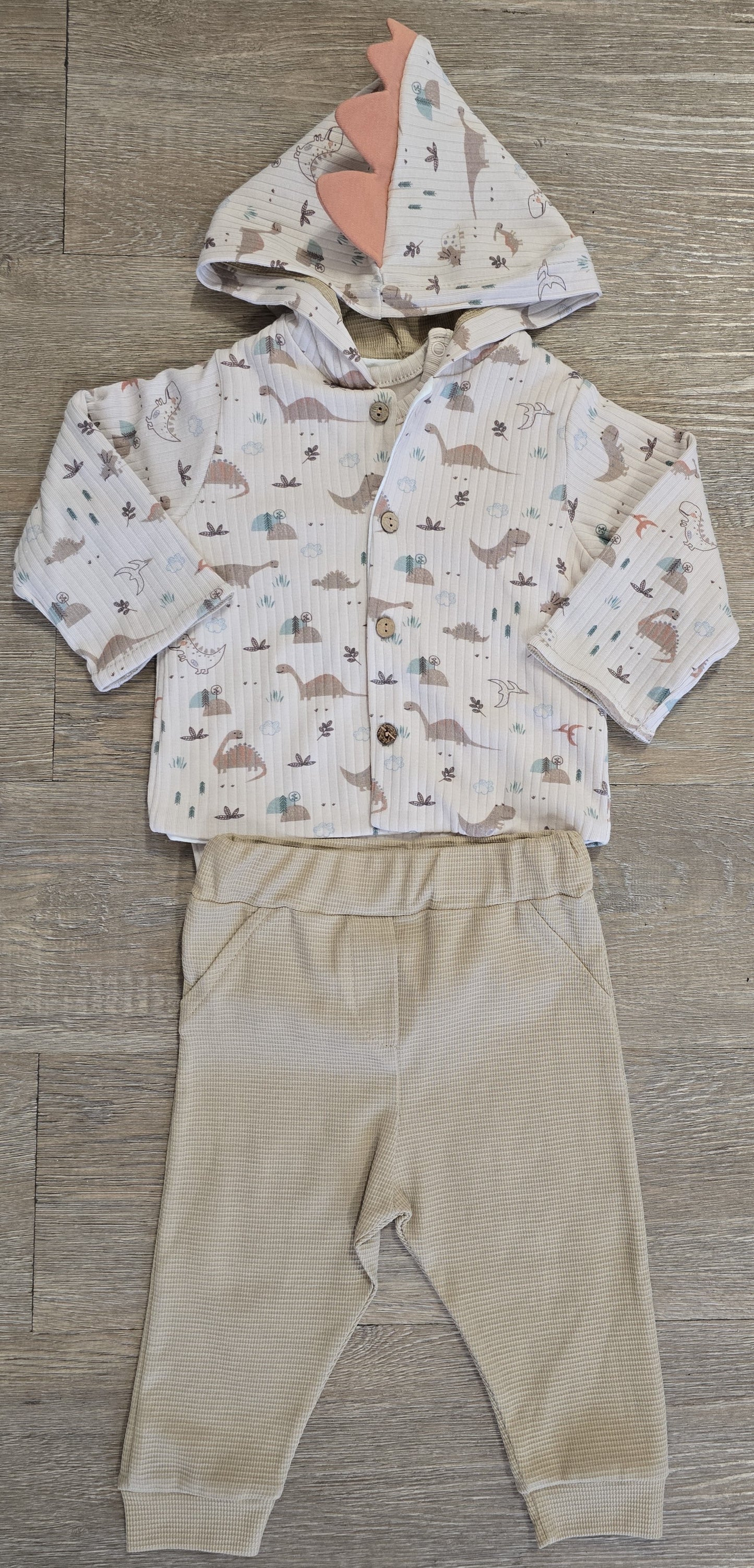 Ensemble bébé garçon dinosaure 3 pièces taille de 6 à 12 mois ref 3006 ALL FOR KIDS