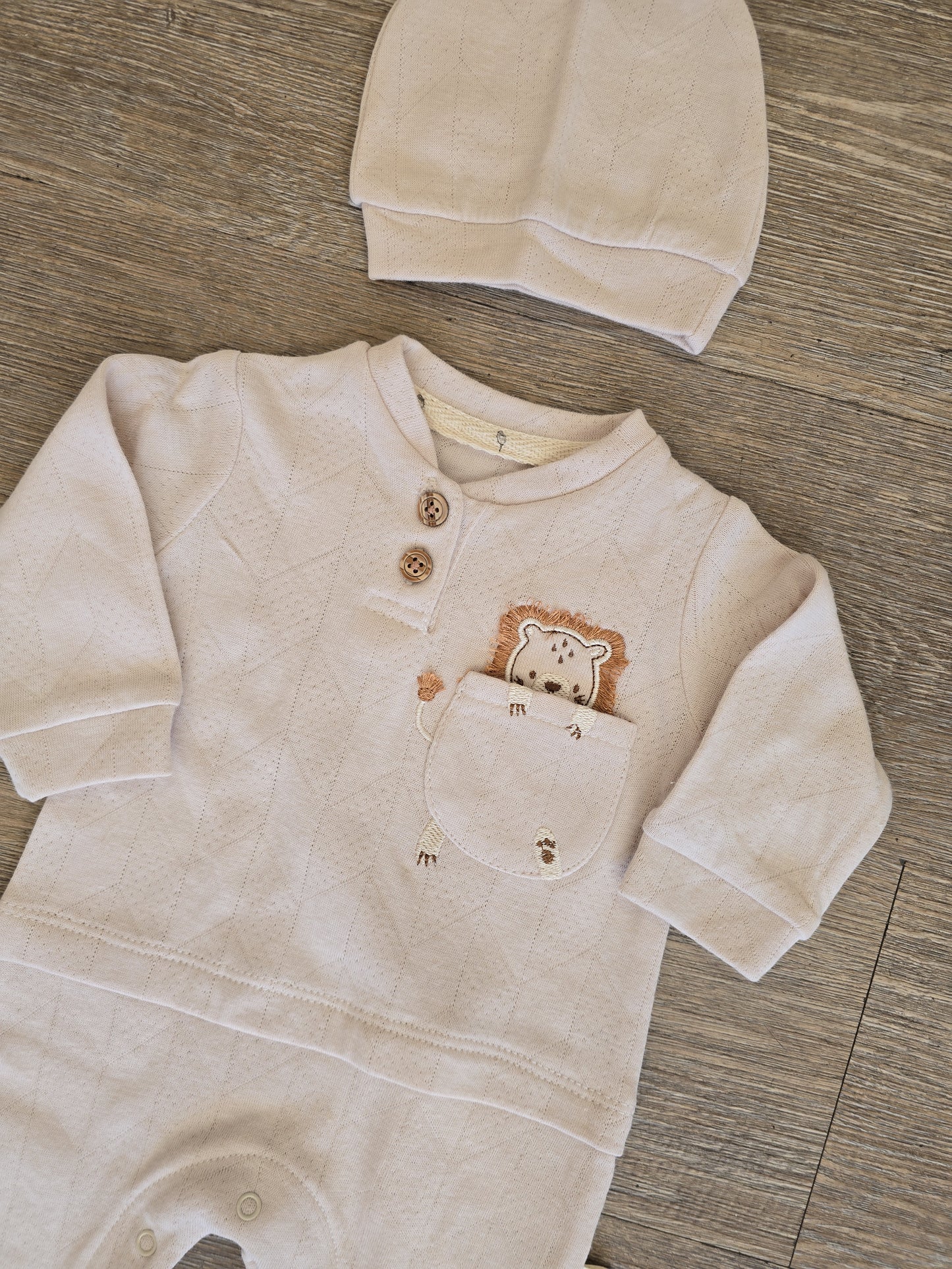 Pyjamas bébé garçon avec bonnet coton taille de 0 à 6 mois ref 10 ALL FOR KIDS