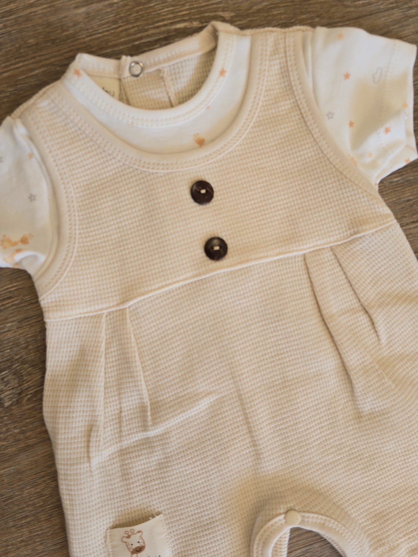 Barboteuse bébé mixte coton taille de 0 à 6 mois ref 1218 ALL FOR KIDS