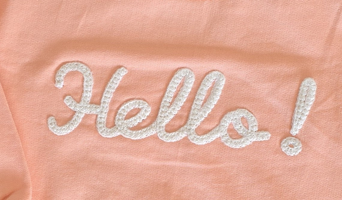 Ensemble fille "Hello!" 100% coton taille de 6 à 18 mois ref 0335 ALL FOR KIDS