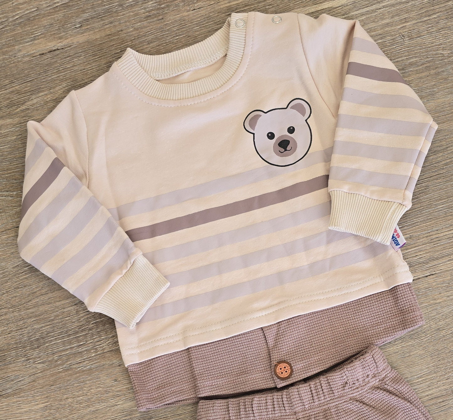Ensemble bébé garçon ours 2 pièces 100 % coton taille de 6 à 24 mois ALL FOR KIDS