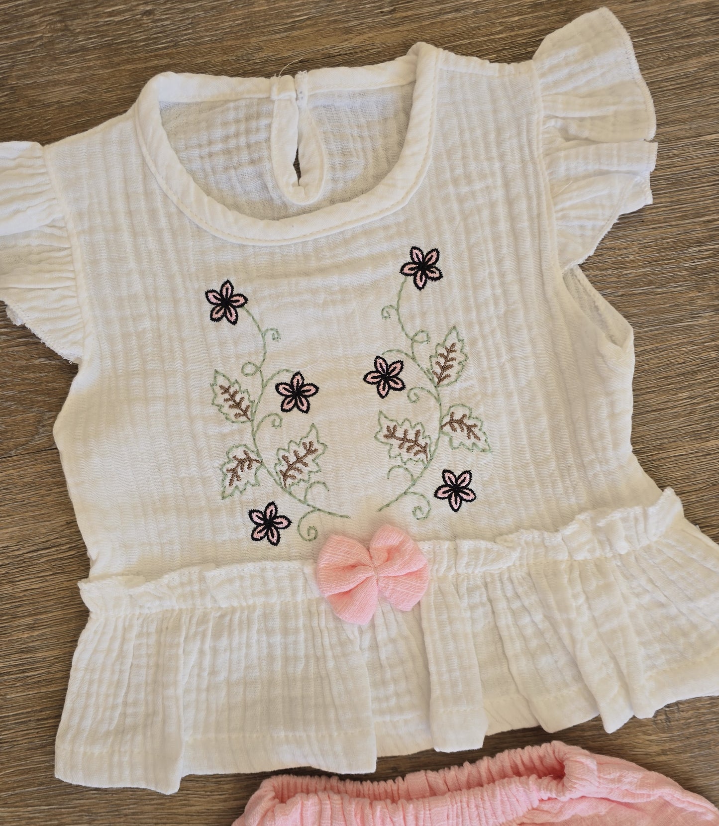 Ensemble bébé fille gaze de coton taille de 9 à 24 mois ref 36 ALL FOR KIDS