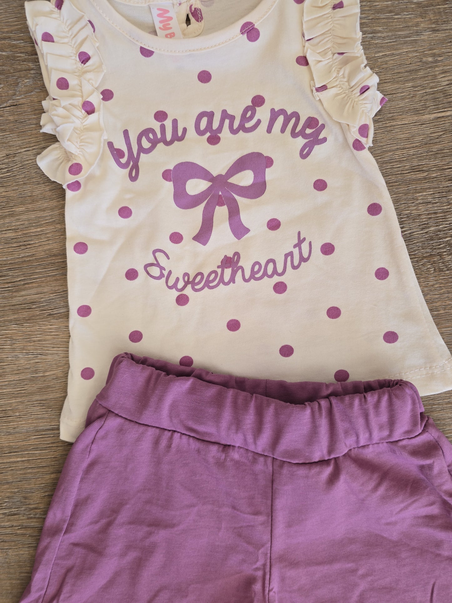 Ensemble bébé fille coton sweetheart taille de 6 à 18 mois ref 34 ALL FOR KIDS