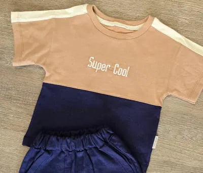 Tenue été garçon Super Cool tee-shirt manches courtes et short