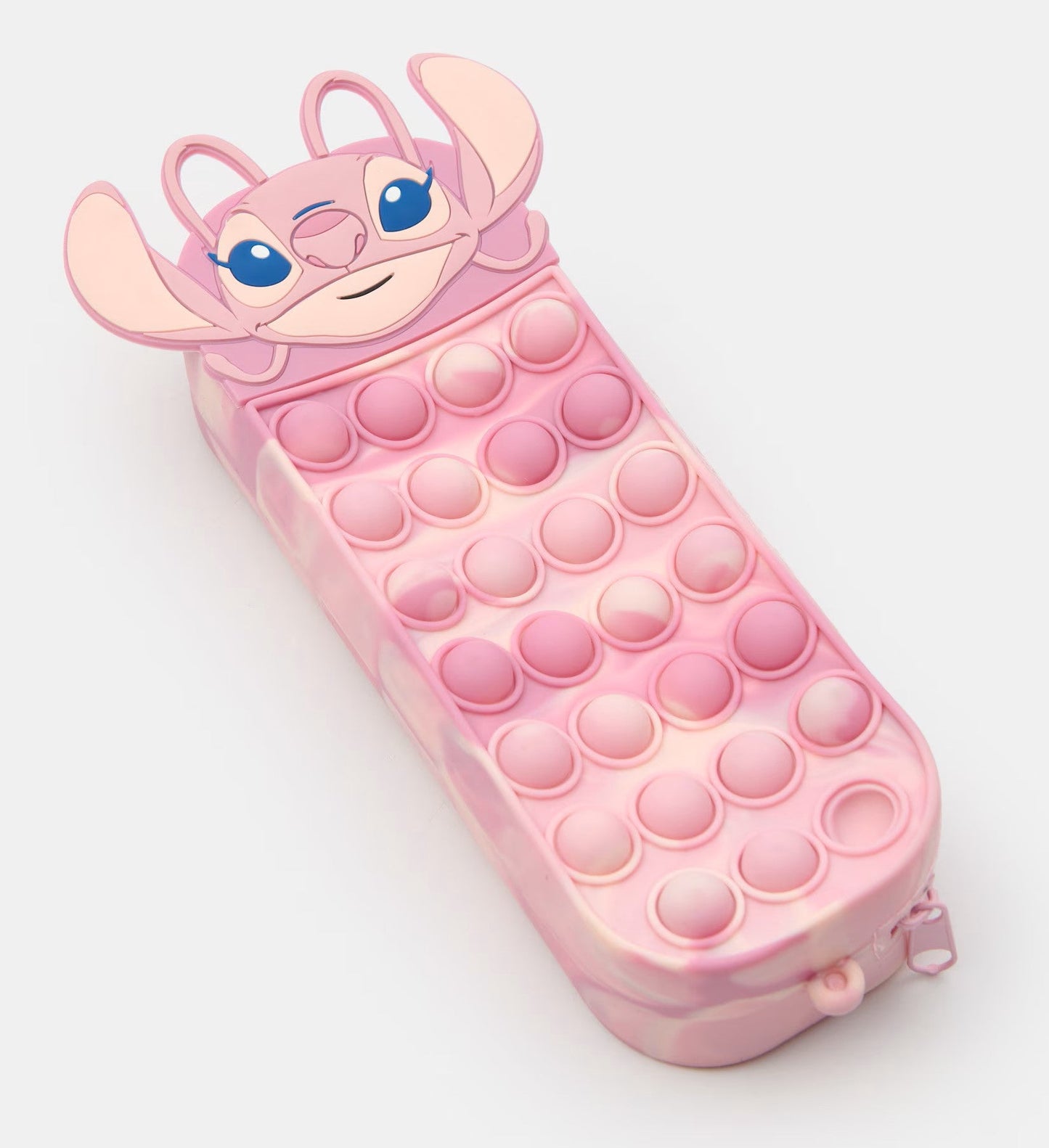 Trousse pop-it Stitch ou Angel Silicone anti-stress rose ou bleu ref 052 ALL FOR KIDS