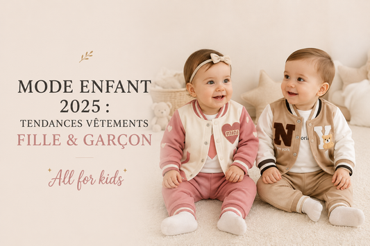 Mode enfant 2025 : tendances vêtements fille et garçon