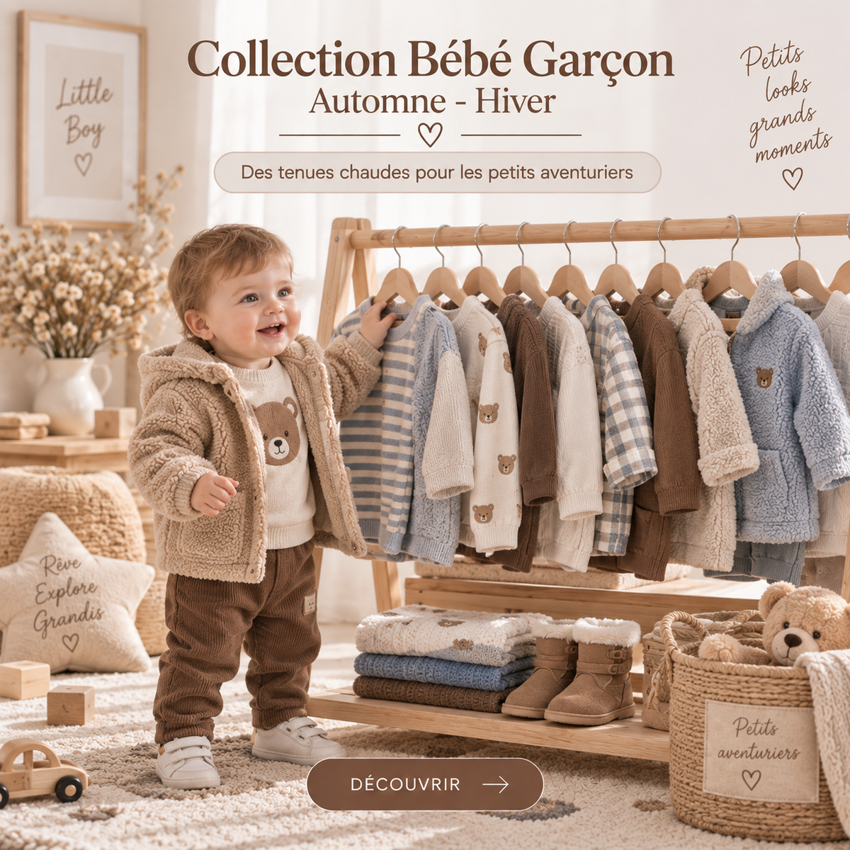 Vêtements bébé garçon automne hiver 0 à 24 mois All for Kids