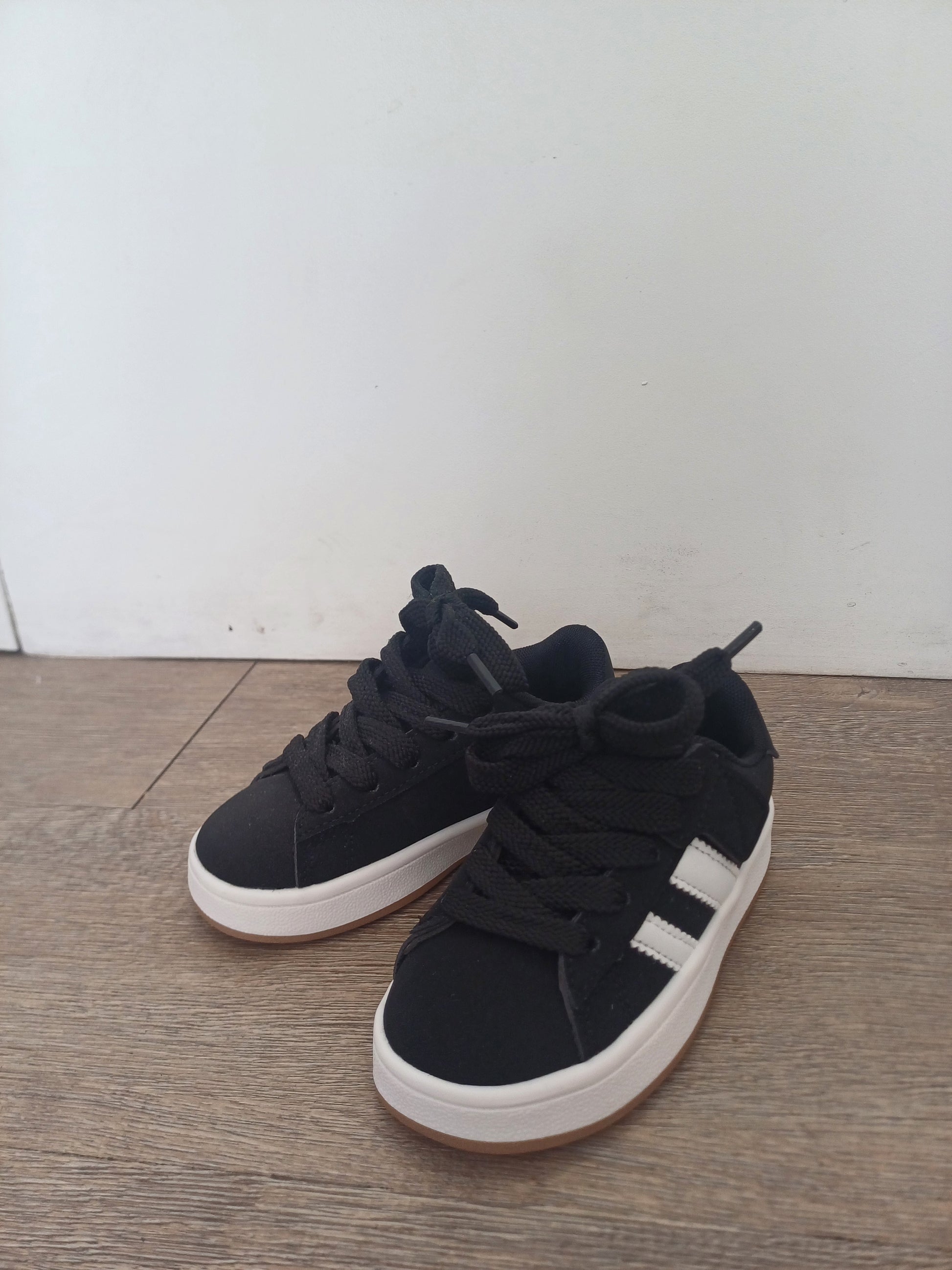 Baskets enfant campus noires pointure 26 à 30 streetwear mixte ALL FOR KIDS