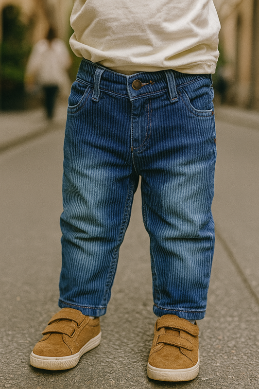 Jean garçon réglable confort coton stretch taille de 1 à 7 ans ref 4031 ALL FOR KIDS