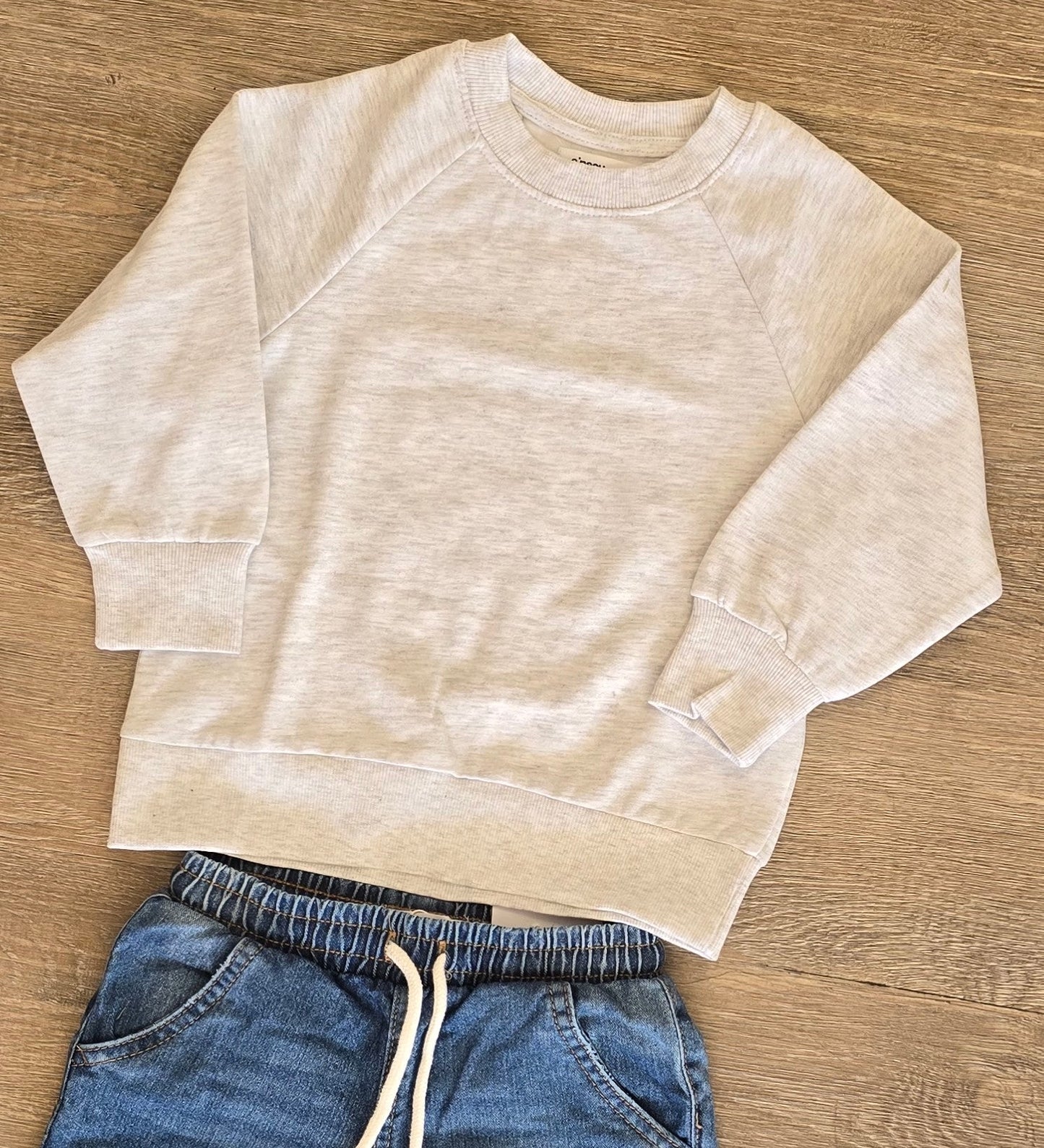 Ensemble garçon jean et sweat gris clair taille de  1 à 5 ans 100% coton ref 911 ALL FOR KIDS
