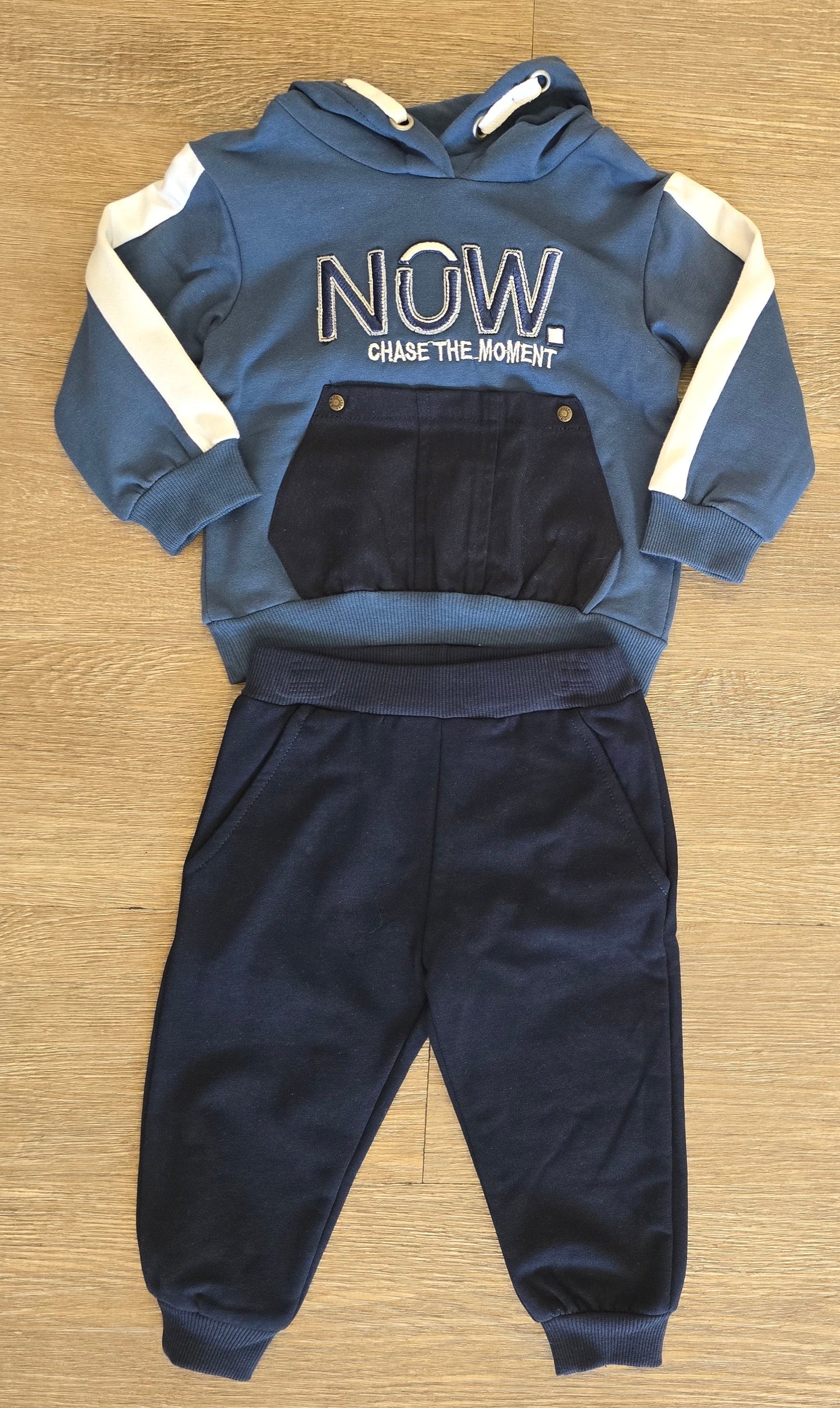 Ensemble chaud bébé dernière taille 12 mois à capuche 100% coton ref 4955 ALL FOR KIDS