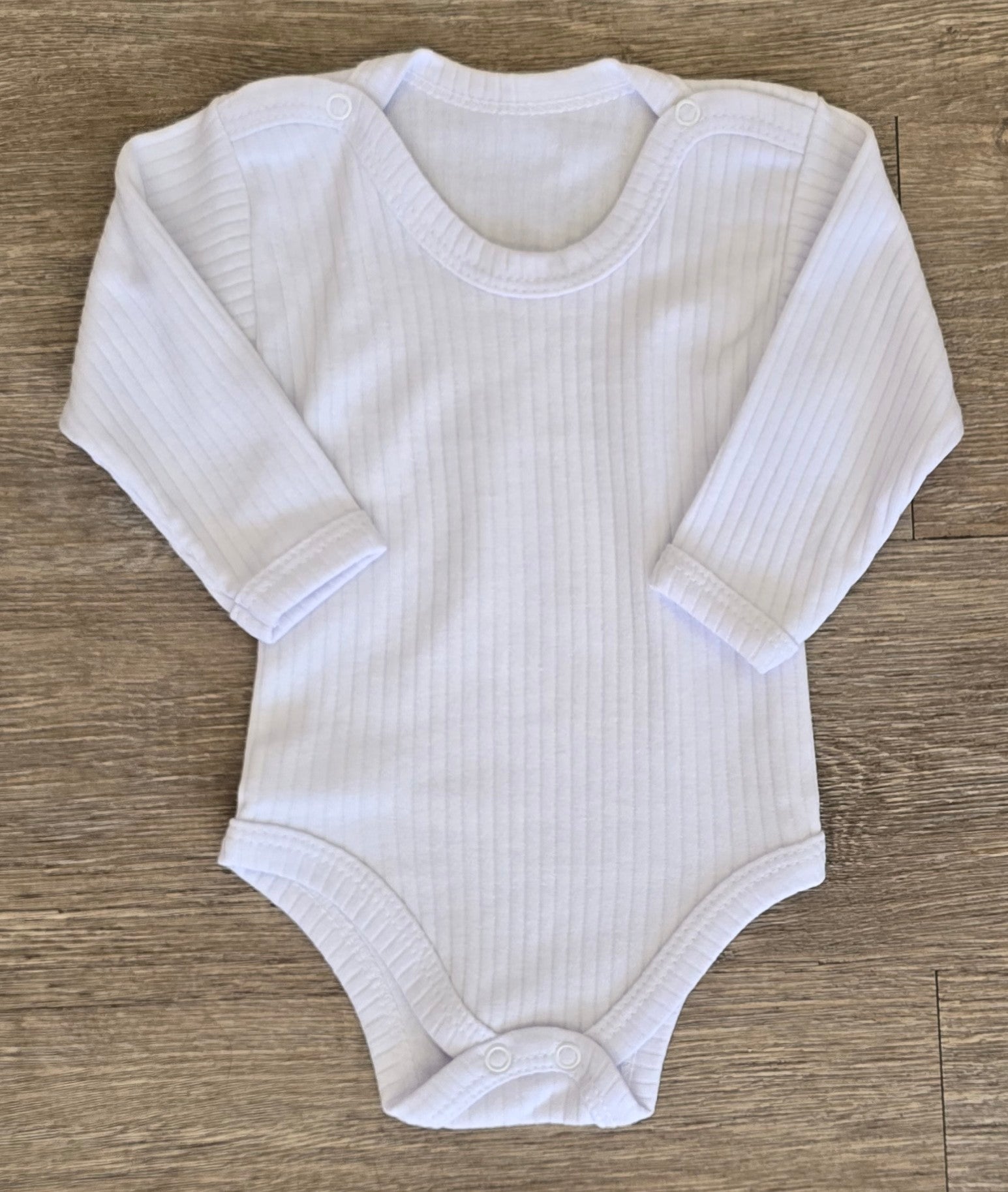 Body bébé côtelé en coton blanc ou saumon taille de 0 à 9 mois ref 217 ALL FOR KIDS