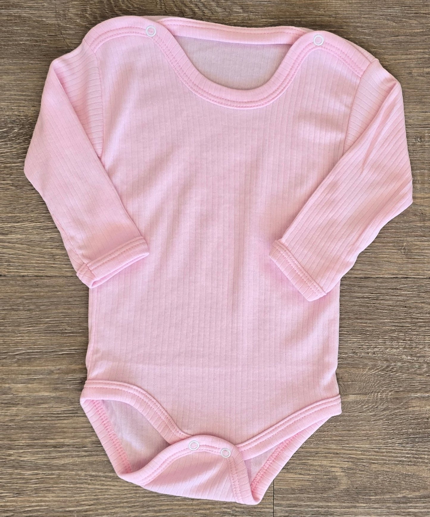 Body bébé côtelé en coton blanc cassé ou rose taille de 2 à 4 ANS ref 218 ALL FOR KIDS