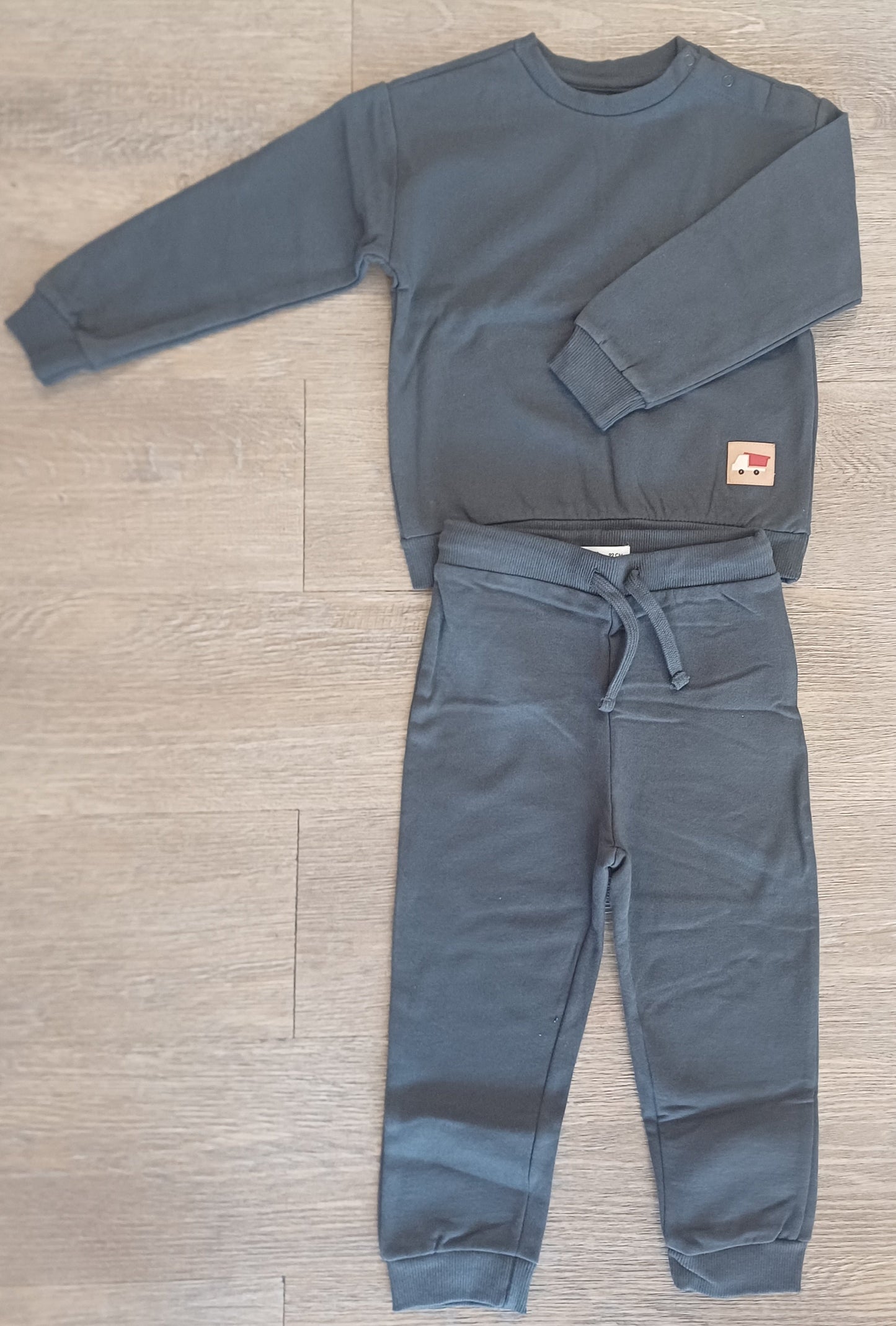 Jogging 2 pièces gris uni 100% coton taille 2 à 5 ans ref 584 ALL FOR KIDS