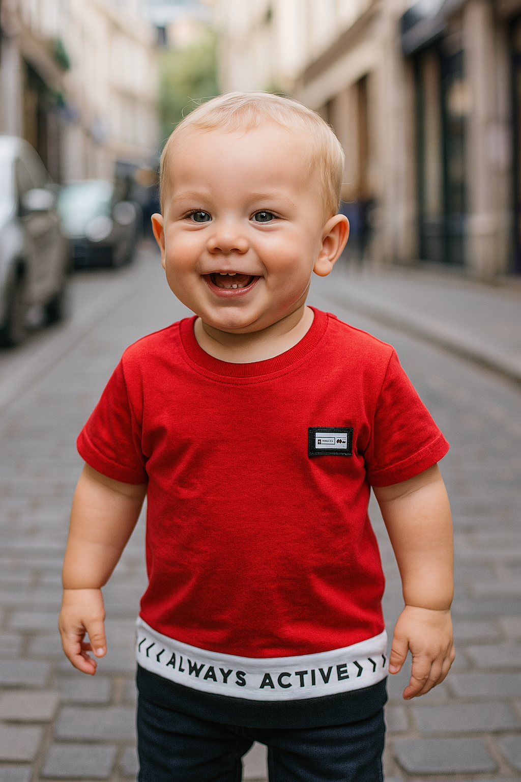 Tee-shirt bébé garçon Always Active 100% coton dernière taille 1 ans ref 5370 ALL FOR KIDS