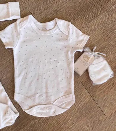 Coffret naissance fleuri 5 pièces Bébé mixte 3/6 mois coton ref 6231 ALL FOR KIDS