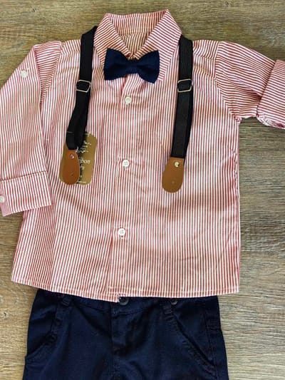 Ensemble garçon chic 4 pièces coton dernière taille 1 et 4 ans ref 3000 ALL FOR KIDS