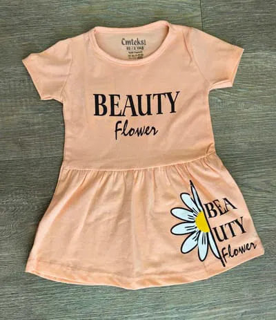 Robe fille Beauty Flowers, violet, rose, orange taille de 2 à 6 ans ref 0037 ALL FOR KIDS