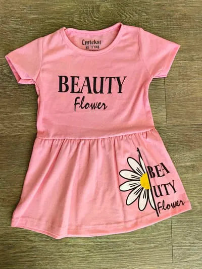 Robe fille Beauty Flowers, violet, rose, orange taille de 2 à 6 ans ref 0037 ALL FOR KIDS