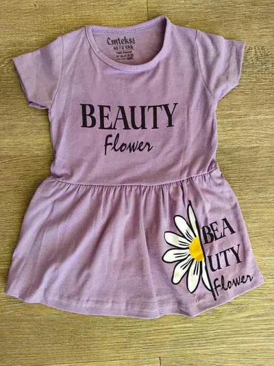 Robe fille Beauty Flowers, violet, rose, orange taille de 2 à 6 ans ref 0037 ALL FOR KIDS