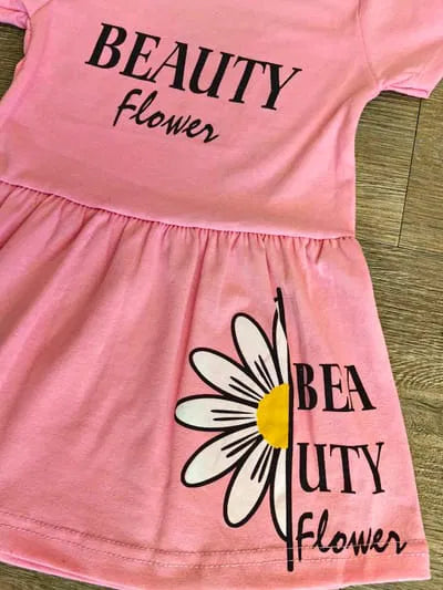 Robe fille Beauty Flowers, violet, rose, orange taille de 2 à 6 ans ref 0037 ALL FOR KIDS