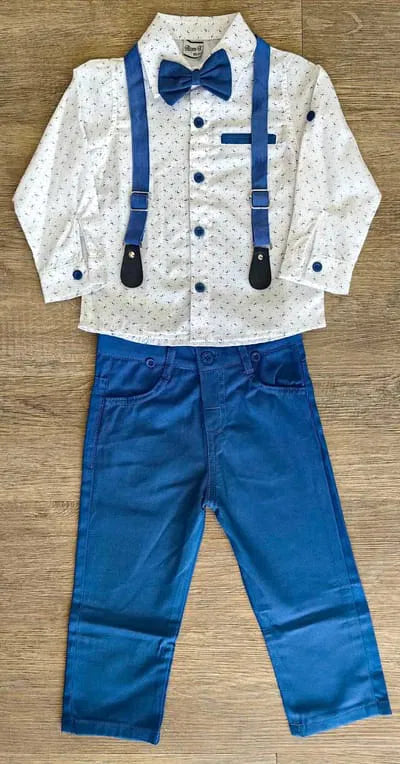 Ensemble cérémonie garçon chic 4 pièces 100% coton taille de 2 à 5 ans  ref 3000 ALL FOR KIDS