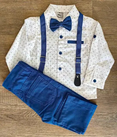 Ensemble cérémonie garçon chic 4 pièces 100% coton taille de 2 à 5 ans  ref 3000 ALL FOR KIDS