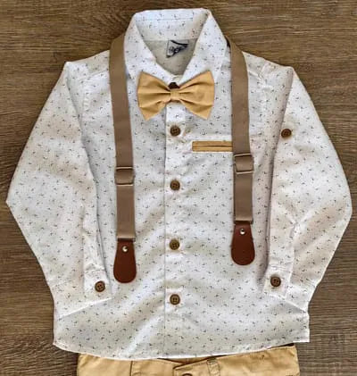 Ensemble cérémonie garçon chic 4 pièces 100% coton taille de 2 à 5 ans  ref 3000 ALL FOR KIDS