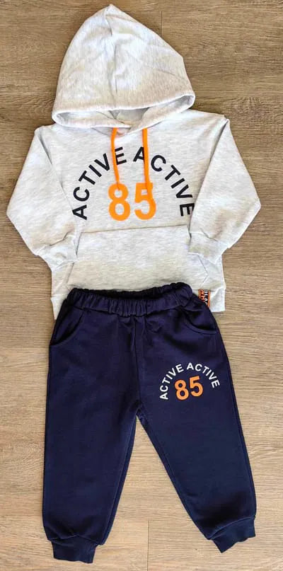 Ensemble de jogging garçon sweat à capuche + pantalon dernière taille 5 ans ref 2303 ALL FOR KIDS