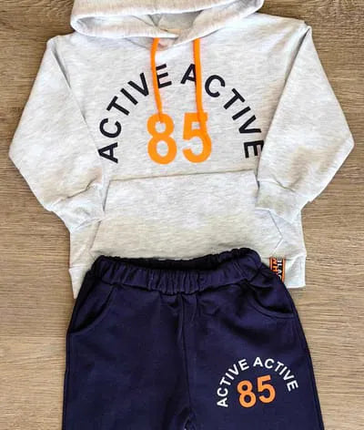 Ensemble de jogging garçon sweat à capuche + pantalon dernière taille 5 ans ref 2303 ALL FOR KIDS