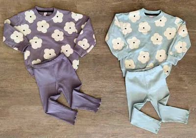 Ensemble sweat & legging fille imprimé fleur – Tailles 2 à 5 ans 9862 ALL FOR KIDS