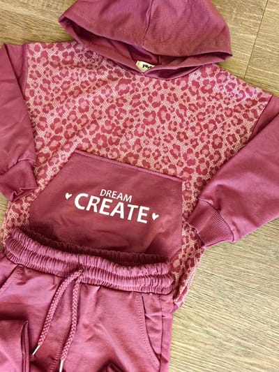 Ensemble Fille à Capuche "DREAM CREATE" Style et Confort pour Petites Créatives dernière taille 8 ans ref 6966 ALL FOR KIDS