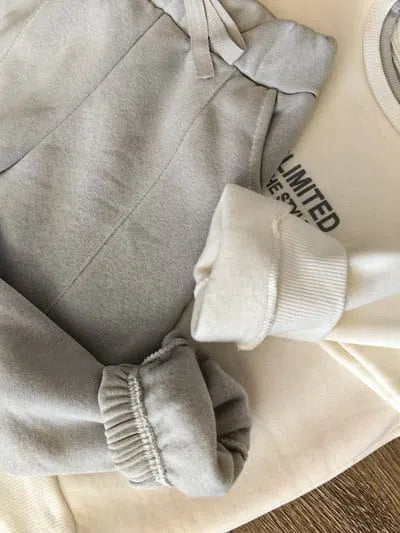 Jogging enfant gris chaud sweat + pantalon dernière taille 4 et 5 ans ref 6017 ALL FOR KIDS