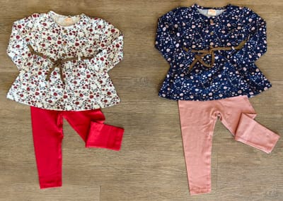 Ensemble fille fleuri avec legging – 3 à 6 ans ref 5518 ALL FOR KIDS