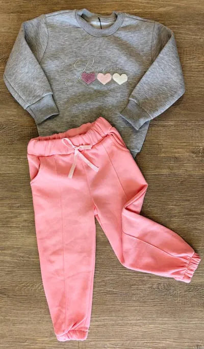 Ensemble Jogging Hiver "Love" – Douceur, Chaleur & Style taille de 3 à 6 ans ref 6079 ALL FOR KIDS