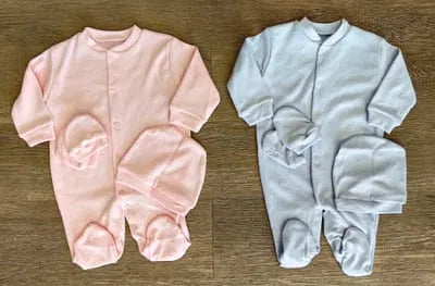 Ensemble 3 pièces pyjama naissance 100% coton 0/3 mois ref 2154 ALL FOR KIDS