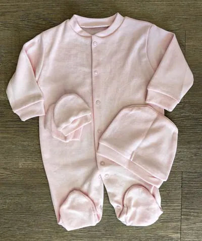 Ensemble 3 pièces pyjama naissance 100% coton 0/3 mois ref 2154 ALL FOR KIDS