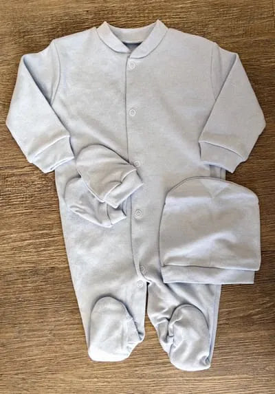 Ensemble 3 pièces pyjama naissance 100% coton 0/3 mois ref 2154 ALL FOR KIDS