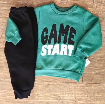 Ensemble de jogging GAME START garçon rembourré hiver 100 % coton taille de 1 à 4 ans ref 4491 ALL FOR KIDS