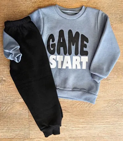 Ensemble de jogging GAME START garçon rembourré hiver 100 % coton taille de 1 à 4 ans ref 4491 ALL FOR KIDS