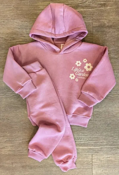 Ensemble Fille "Life's a Garden" Rose Doux Dernière Taille 5 Ans ref 9904 ALL FOR KIDS