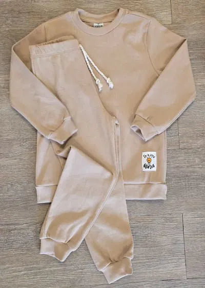 Ensemble de jogging enfant coton ensemble bleu, beige ou vert taille de 3 à 6 ans 5149 ALL FOR KIDS