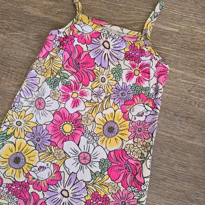 Robe fleurie fille été 100% taille de taille 5 ans coton ref 26752 ALL FOR KIDS