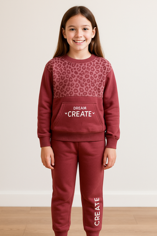 Ensemble Fille à Capuche "DREAM CREATE" Style et Confort pour Petites Créatives dernière taille 8 ans ref 6966 ALL FOR KIDS