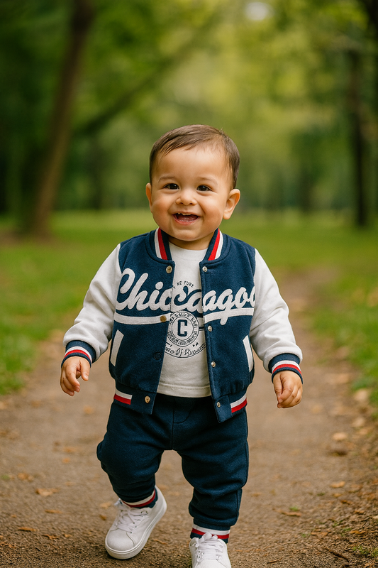Ensemble bébé veste Teddy CHICAGO garçon taille de 6 à 12 mois ref 1359 ALL FOR KIDS