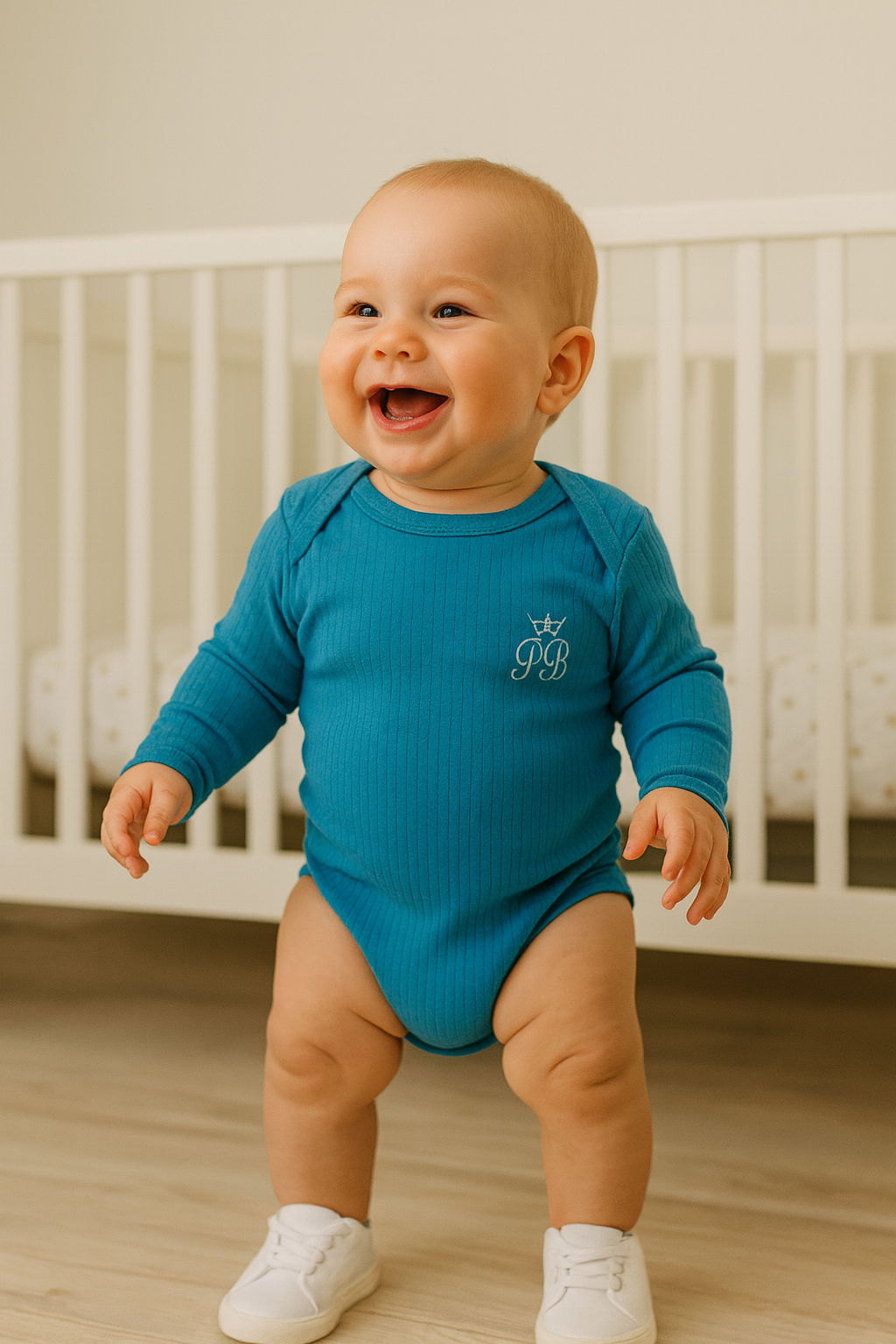 Body bleu bébé 9-12 mois  100 % coton doux et confortable ALL FOR KIDS